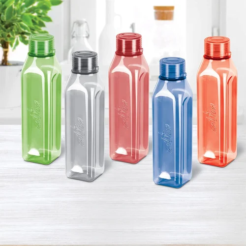 MILTON 1000 ml PET Bottle  (Pack of 5, Multicolor)