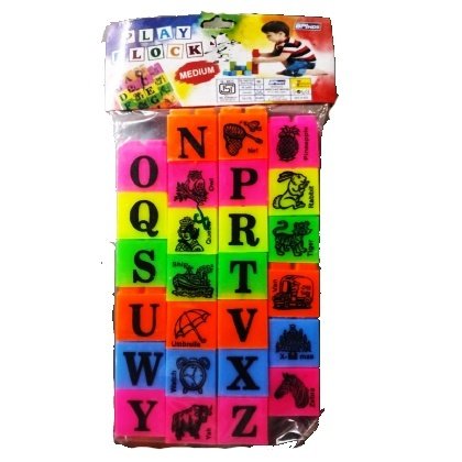 A to Z Learning Alphabet Play Blocks - Medium  (Multicolor)