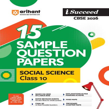 Arihant i-Succeed CBSE 2026— Social Science Class 10 | 15 Sample Question Papers 